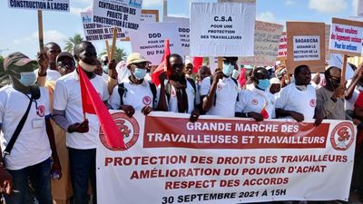 Senegalese unions voice numerous demands on their first Labour Day march in four years