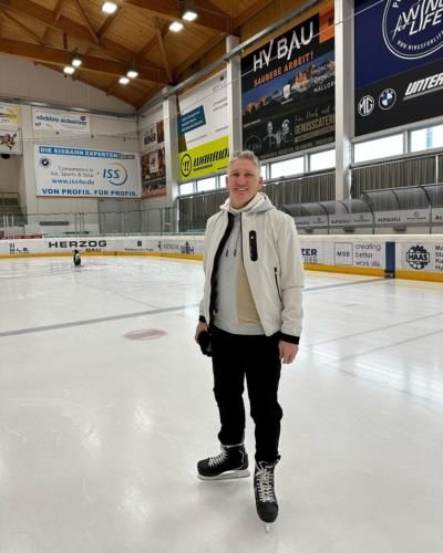 Bastian Schweinsteiger's Graceful Ice Skating Adventure