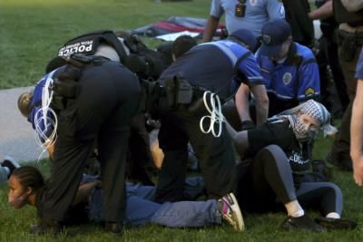 NYPD Arrests Protesters At Fordham University Encampment