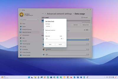 How to track internet data usage on Windows 11