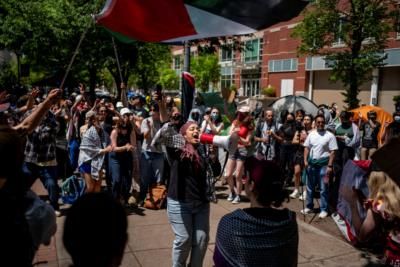 Dueling Protests At George Washington University Remain Peaceful