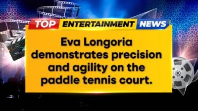 Eva Longoria Bastón's Intense Focus On The Paddle Tennis Court