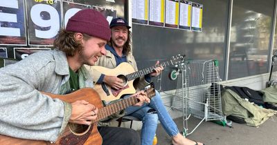 The Newcastle mates sleeping rough to be first in line at Musos Corner on 'May the Fourth'