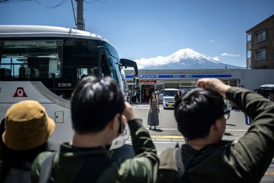 Japan Town Begins Blocking Mt Fuji View From 'Bad-mannered' Tourists