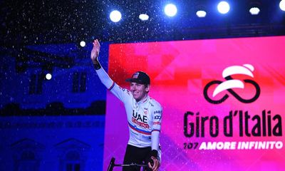 Pogacar starts explosive first Giro weekend in pole but potholes await