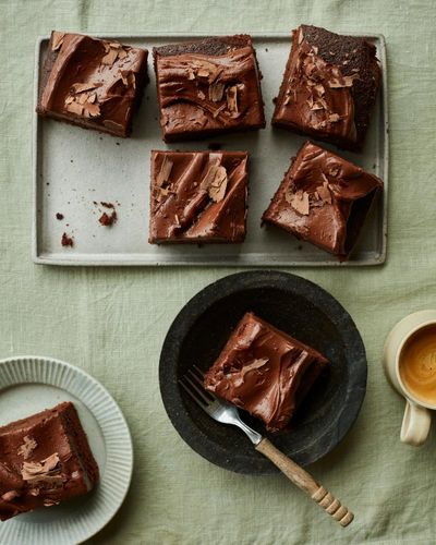 Benjamina Ebuehi’s recipe for double chocolate and mascarpone traybake