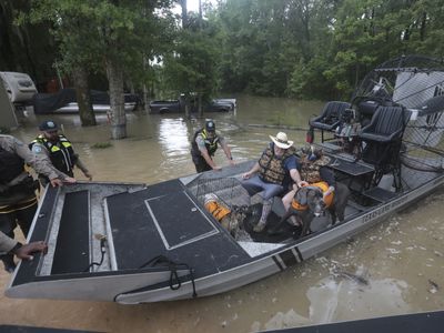 Hundreds are rescued from their homes after Houston area flooding