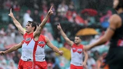 Swans cruise to wet weather derby win over Giants