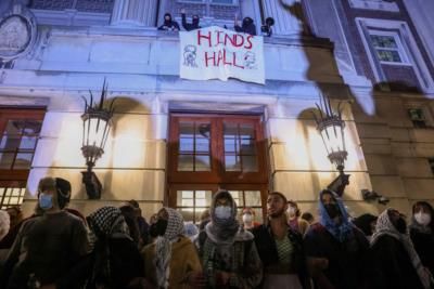 Columbia Protest Camp's Final Moments: Drones, Police Presence