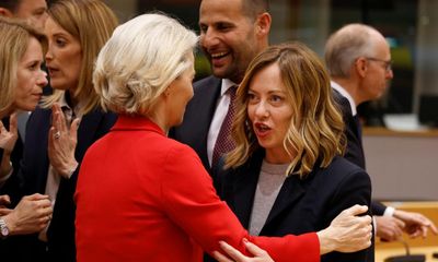 Giorgia Meloni and Ursula von der Leyen, the double act that is steering the EU ever rightwards