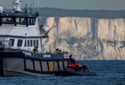 Increase In Migrant Dinghies Crossing Channel To England