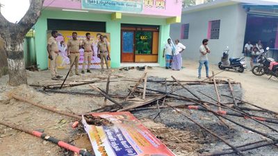 Group of people set fire to DMK’s buttermilk stall near Pudukottai