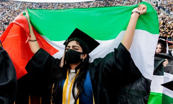 Student protesters interrupt University of Michigan commencement