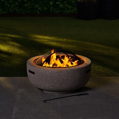 B&M's new concrete fire pit is serving designer looks for a fraction of the price of similar styles at £80