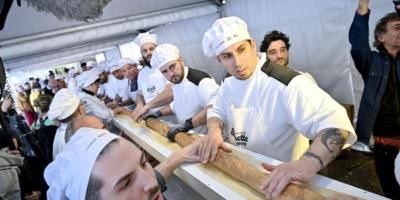 France Breaks World Record For Longest Handcrafted Baguette In Paris