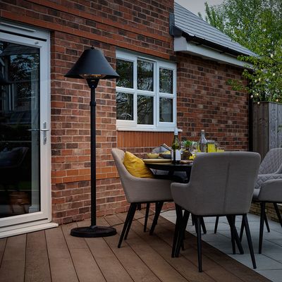 This genius patio heater looks just like a floor lamp – and will look seriously stylish in your garden