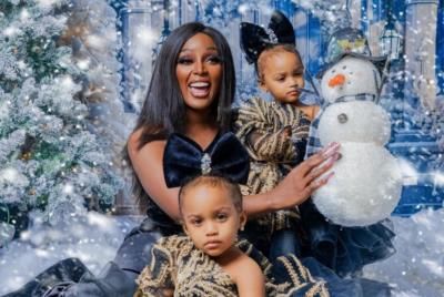 Amara La Negra's Snowy Photoshoot With Twin Daughters