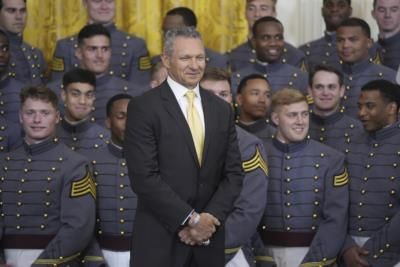 President Biden Presents Commander-In-Chief's Trophy To Army Football Team