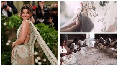 Alia Bhatt shuts down haters comparing her Met Gala look to Deepika Padukone's 2017 ensemble; credits craftswomen for intricate saree work