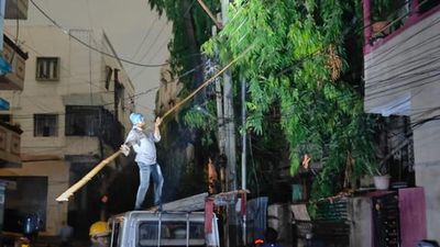 Power supply disrupted in parts of Hyderabad, Banjara Hills bore maximum brunt of heavy winds