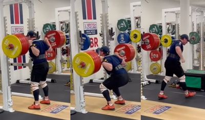 GB cyclist breaks gym record with mega 250kg squat