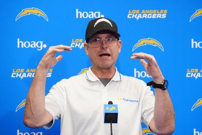 Jim Harbaugh explains why the Chargers traded up for WR Ladd McConkey