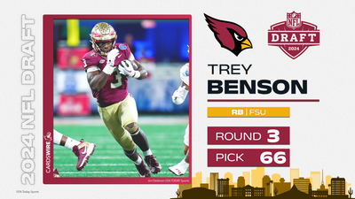 Third-round pick Trey Benson gets 2 of his old college number