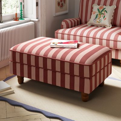 Dunelm’s cult striped Beatrice snuggle chair now has a matching storage ottoman – it’s already selling out