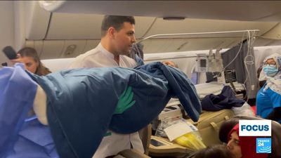 On board a humanitarian flight: Injured Gazan children flown to UAE for treatment