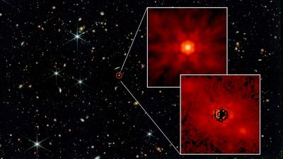 James Webb telescope measures the starlight around the universe's biggest, oldest black holes for 1st time ever