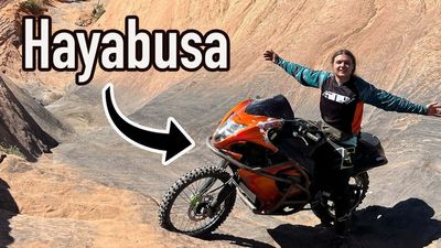 Off-Road Suzuki Hayabusa Finally Conquers Moab's Hell's Gate