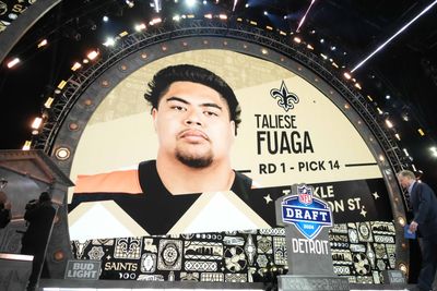 Saints first round draft pick OT Taliese Fuaga signs his rookie deal