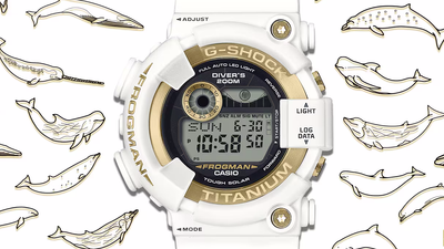 Casio launches G-Shock Frogman watch with gold detailing and whales (lots of them)