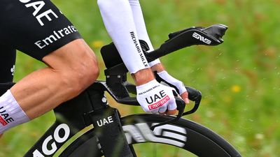 Spotted: Tadej Pogačar running prototype Enve TT bars, which have seen UAE net time trial podiums all season
