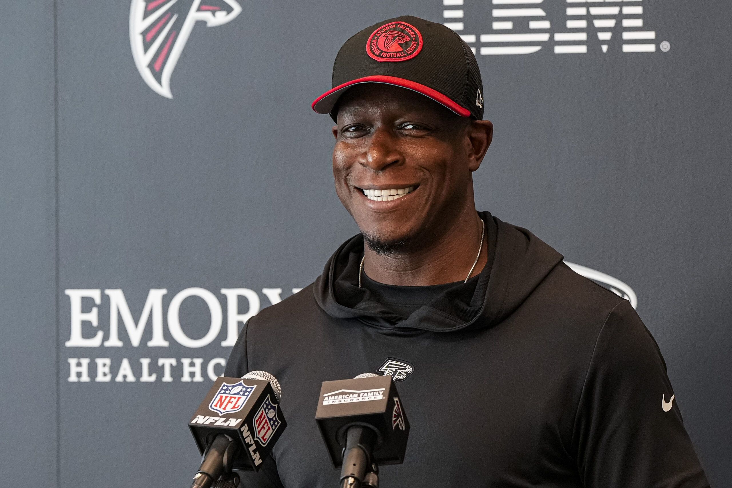 WATCH: Falcons Head Coach Raheem Morris On Rookie…