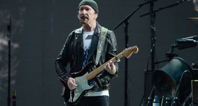A signature Strat from the Edge’s personal collection is heading to auction, expected to fetch upwards of $75,000 for charity