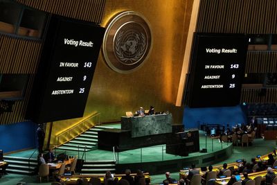 UN general assembly votes to back Palestinian bid for membership