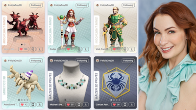 Actress Felicia Day joins Thangs 3D Printing community, shares her own downloadable models
