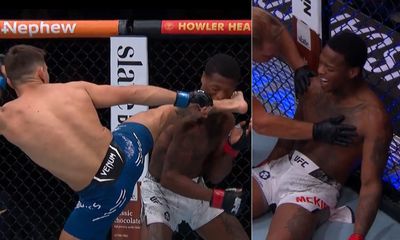 UFC on ESPN 56 video: Esteban Ribovics head kick knockout seats Terrance McKinney against fence