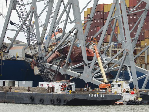 Controlled demolition planned at Baltimore bridge collapse site