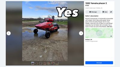 Buy This Certifiably Rad Custom Yamaha Phazer Snowmoquad