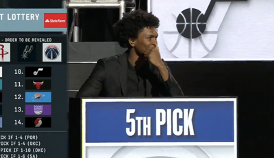 Ausar Thompson’s awkward reaction after the Pistons fell in the draft lottery is so relatable for Detroit fans