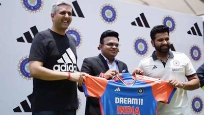 Rohit Sharma, Jay Shah present Team India's new T20 jersey ahead of World Cup
