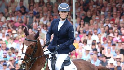Zara Tindall looks powerful in white jodhpurs and riding boots as her horse jumps 'mega' in prestigious competition