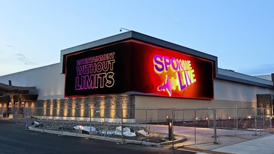 107-Foot Video Display Lights Up The Façade of Spokane Tribe Resort & Casino