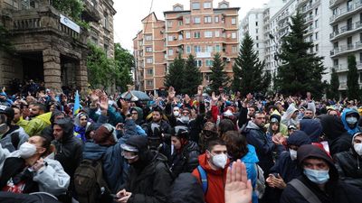 Georgians protest in last-ditch effort to block controversial ‘Russian law’