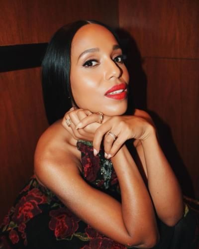 Kerry Washington Radiates Elegance In Stunning Black Dress Photoshoot