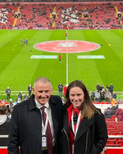 Leona Maguire And Father Share Joy At Football Match