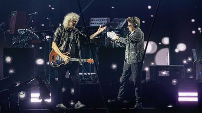 "This is not easy for an old soldier like me": Watch Brian May perform with Jean-Michel Jarre in Bratislava for 30,000 fans