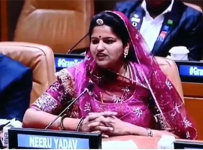 Sarpanch Neeru Yadav returns to India after making a mark at the UN CDP Meet 2024